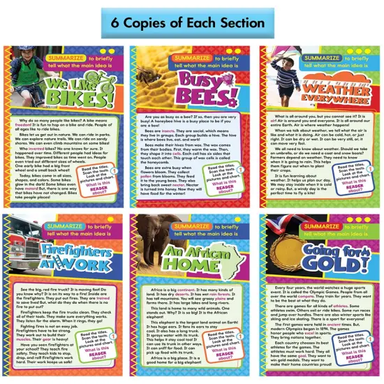 Carson Dellosa Ready to Go: Summarize Guided Reading Set, Grades 1-2 Resource Book With 36 Nonfiction Leveled Readers, Discussion Guides, Prompts, and More {2}