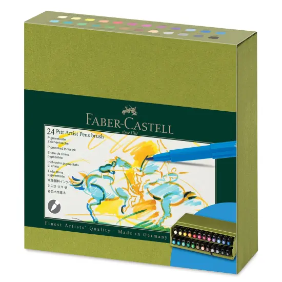 Faber-Castell Pitt Artist Pens - Studio Gift Box, Set of 24 {1}