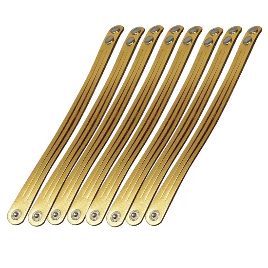 8 Pack Mystery Braid Leather Bracelet, Metallic Leather DIY Tricky Braid Bracelets Gold {1}