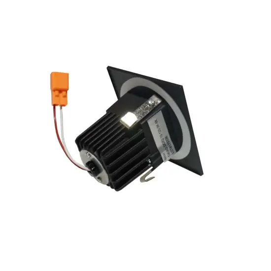 NICOR 2 in. Square LED Downlight in Black, 3000K Soft White {4}