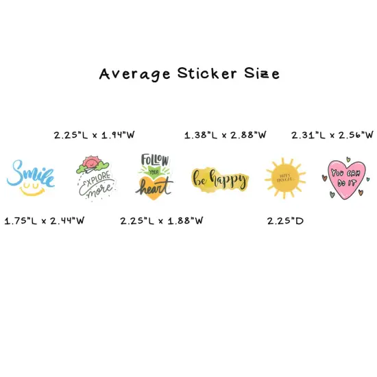 Wrapables Waterproof Vinyl Stickers for Water Bottles, Laptop, Phones, Skateboards, Decals for Teens, 100pcs Inspirational {5}