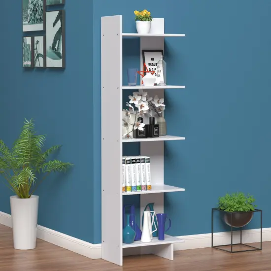 5-tier Freestanding Decorative Storage Display Bookshelf {2}