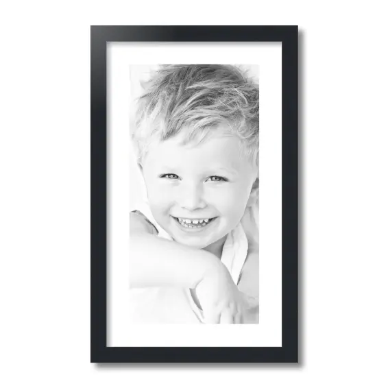 ArtToFrames 14x24" Matted Picture Frame with 10x20" Single Mat Photo Opening Framed in 1.25" Black and 2" Mat (FWM-3926-14x24) {4}