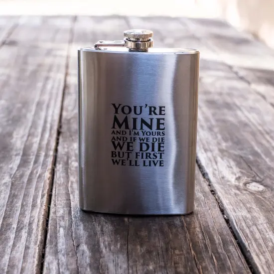 8oz You're Mine Stainless Steel Flask {2}