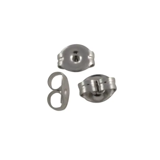 Standard Earring Backs Surgical Stainless Steel (Package of 10) {1}