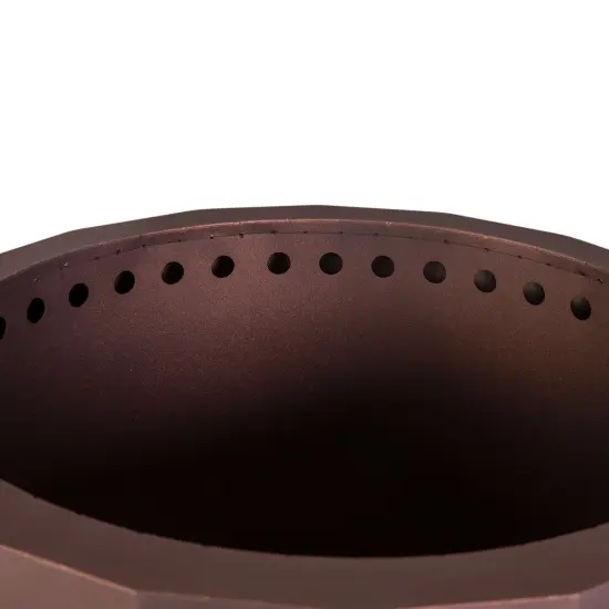 Merrick Lane Aries Portable Steel Smokeless Wood Burning Outdoor Firepit with Waterproof Cover Bronze {5}