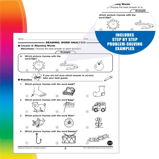 Spectrum Test Practice 2nd Grade Workbook, Math, Language Arts, Reading Comprehension, Grammar, Spelling, Vocabulary, and Writing Practice, Classroom or Homeschool Curriculum {4}