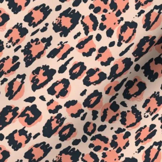 Various Fabrics by the Yard or Fat Quarter Bright Leopard Pink Black Jungle Cat Spots Boho Custom Printed Fabric by Spoonflower {7}