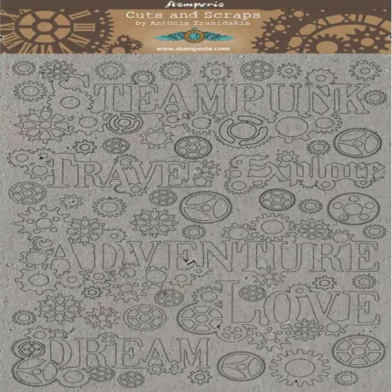 Stamperia Greyboard Cut-Outs A4 2mm Thick-Sentiments, Sir Vagabond {1}