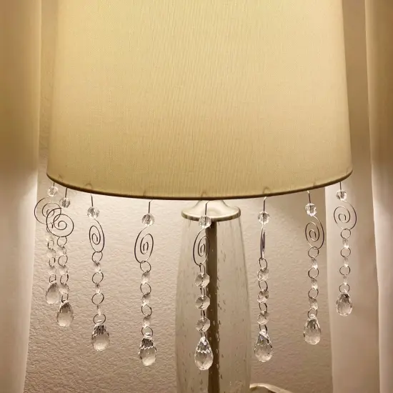 Wrapables Acrylic Hanging Crystal Bead Strands for Chandeliers, Garlands, Wedding Decorations, Christmas Tree Ornaments (20pcs) Teardrop {4}