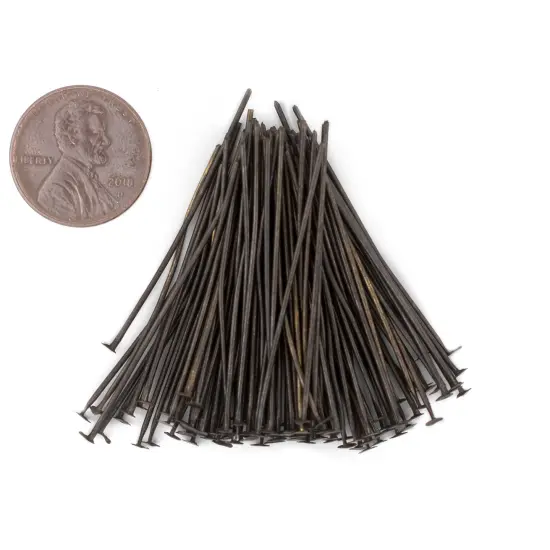 TheBeadChest Antiqued Brass 21 Gauge 1.5 Inch Head Pins (Approx 100 pieces) {2}