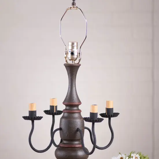 Harrison Lamp Base in Espresso with Salem Brick {4}