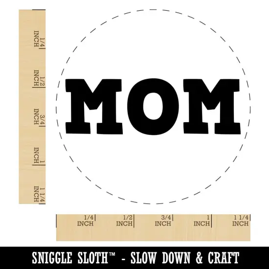 Mom Fun Text Rubber Stamp for Stamping Crafting Planners {1}