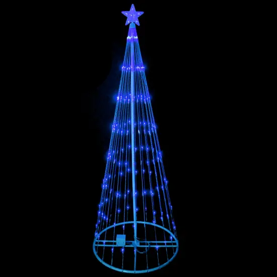 Northlight LED Lighted Show Cone Christmas Tree Outdoor Decoration - 12' - Blue Lights {1}