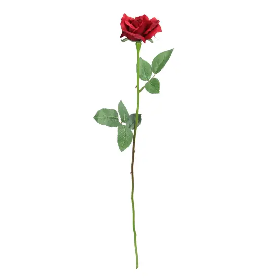 Allstate Long Stem Artificial Blooming Rose Spray- 23" - Red {4}