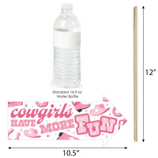 Big Dot of Happiness Funny Last Rodeo - Pink Cowgirl Bachelorette Party Photo Booth Props Kit - 10 Piece {6}