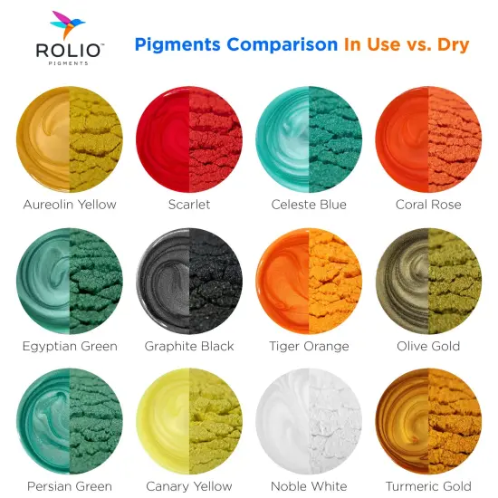 Rolio Mica Powder - Autumn Hues 12 Color Set - 10g Jars {2}