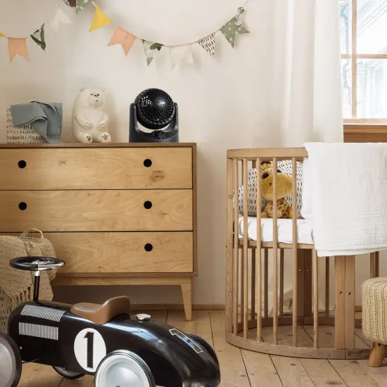 IRIS USA WOOZOO Fan, 3 Speed, 6 angles, 65&deg; Adjustable Tilt Black {5}