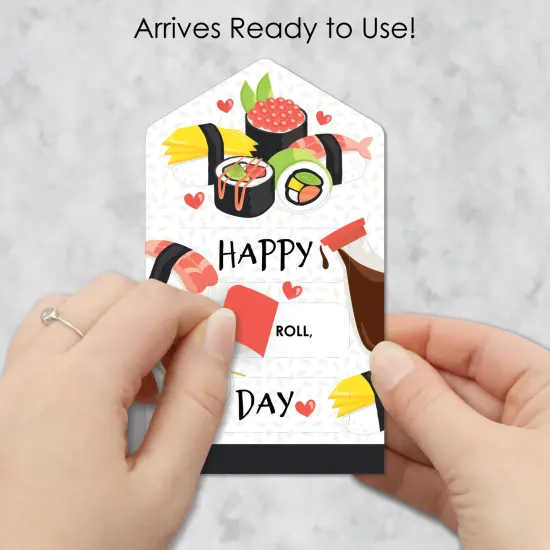 Big Dot of Happiness Let's Roll - Sushi - Cards for Kids - Happy Valentine's Day Pull Tabs - Set of 12 {3}