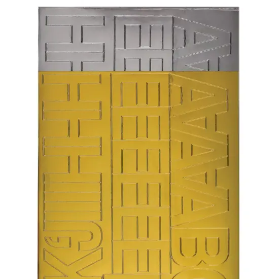 Creative Start Vinyl Self-Adhesive Metallic Letters and Numbers, 1", Helvetica Font, Gold and Silver Foil, 256 count {2}