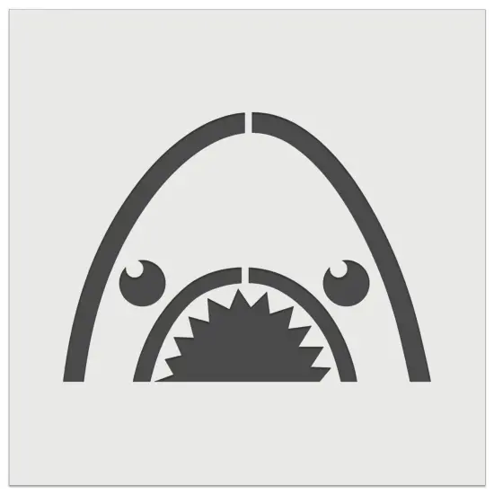 Peeking Shark Wall Cookie DIY Craft Reusable Stencil {2}
