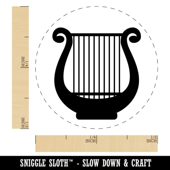 Lyre Harp Musical Instrument Self-Inking Rubber Stamp for Stamping Crafting Planners UV {1}
