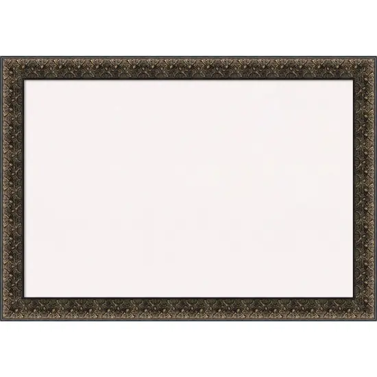 Intaglio Embossed Black Wood Framed Corkboard, White Cork {7}