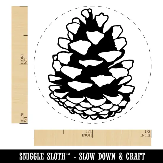 Realistic Pinecone Pine Cone Self-Inking Rubber Stamp for Stamping Crafting Planners Brown {1}