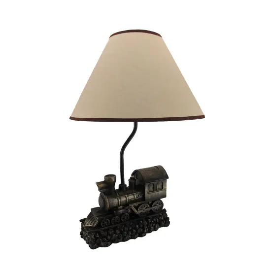 Light in the Tunnel Steam Train Engine Table Lamp with Shade {3}