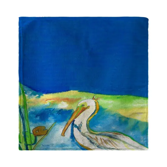 Betsy Drake Colorful Blue Heron Beach Towel {1}