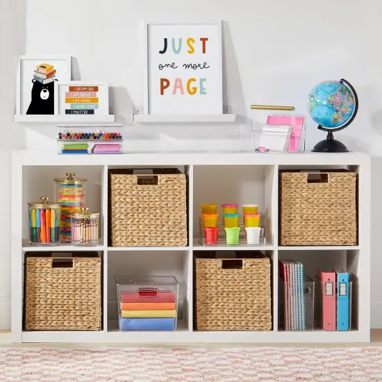 mDesign Woven Hyacinth Home Storage Basket Cube Furniture, 6 Pack {2}