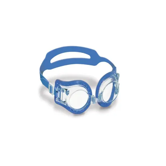 Swim Central 7" Blue Jelly Goggles with Case Kids Swimming Pool Accessory {1}