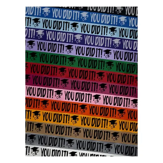 You Did It Graduation Graduate Satin Ribbon for Bows Gift Wrapping - 1" - 3 Yards Green Ribbon {1}