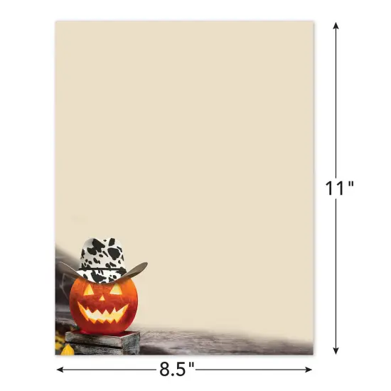Great Papers! Cowboy Hat Pumpkin Letterhead, for Invitations, Announcements and Personal Messages, Printer Friendly 8.5" x 11", 50 Pack (2023034) {5}