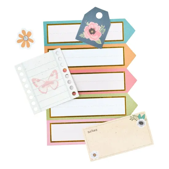 American Crafts April And Ivy Ephemera Die-Cuts 60/Pkg-Journaling, Gold Foil {7}