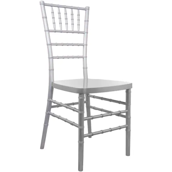 Emma and Oliver Resin Chiavari Chair Silver {1}