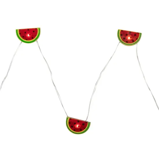Northlight LED Watermelon Fairy Lights - Warm White - 2.75' Silver Wire - 10ct Red {3}