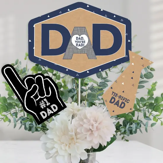Big Dot of Happiness My Dad is Rad - Father's Day Centerpiece Sticks - Table Toppers - Set of 15 {1}