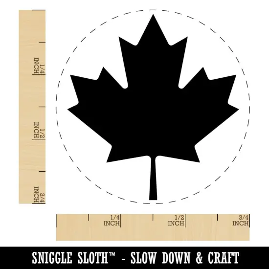 Canada Maple Leaf Self-Inking Rubber Stamp for Stamping Crafting Planners Green {1}