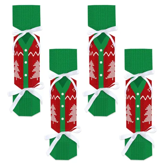 Big Dot of Happiness Ugly Sweater - No Snap Holiday and Christmas Party Table Favors - DIY Cracker Boxes - Set of 12 {1}