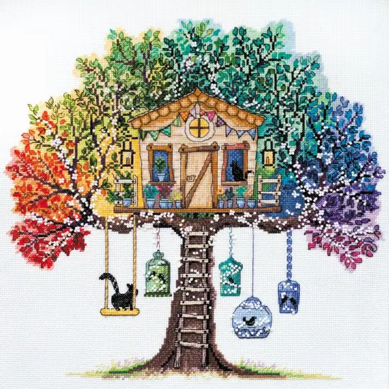 Cross-stitch kit Cat house {1}