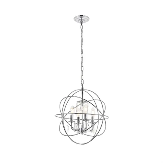 Wallace 4 light Chrome Pendant {1}