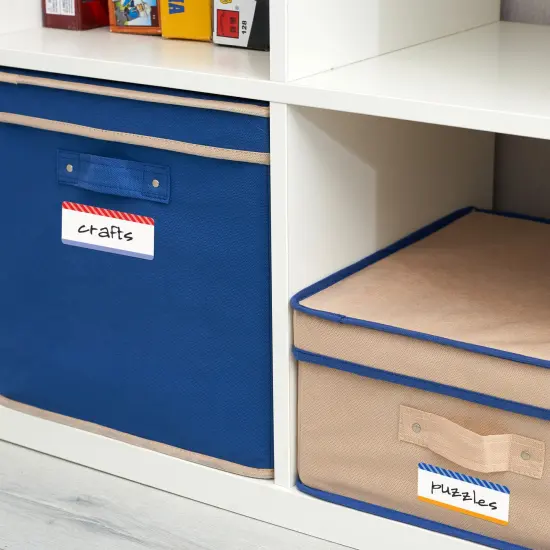 Avery No-Iron Fabric Name Labels, Playful Stripes Preprinted Designs, Handwrite Only, 24 Preprinted Labels (40774) {6}