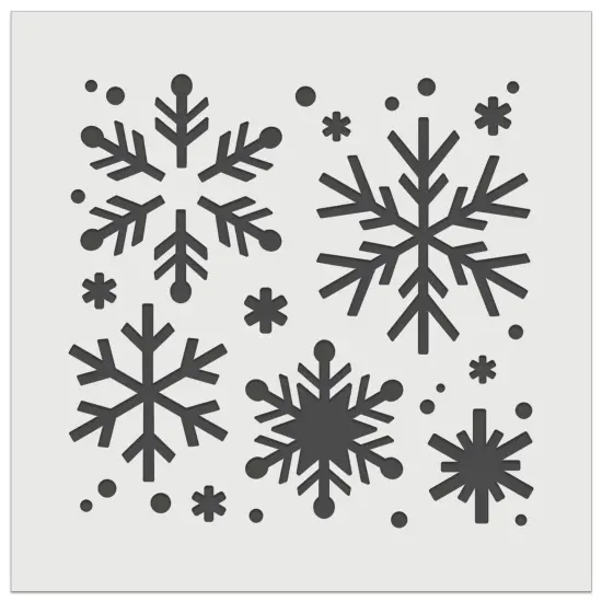 Christmas Snowflakes Wall Cookie DIY Craft Reusable Stencil {2}