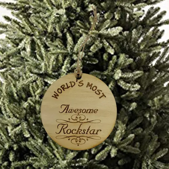 Worlds most Awesome Rockstar - Ornament {2}