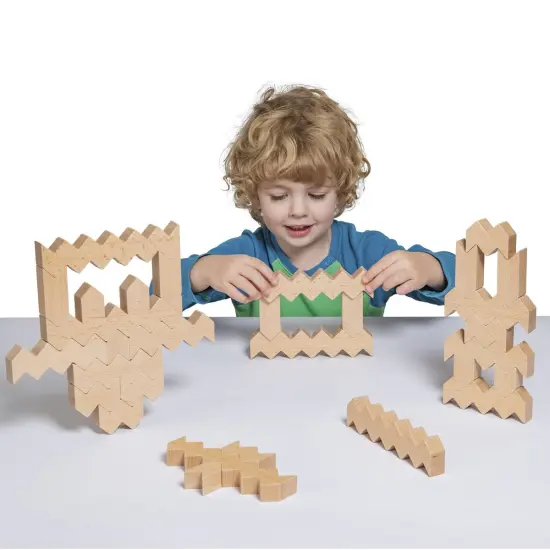 Educational Advantage ZigZag Wooden Block Set - 30 Pieces {6}