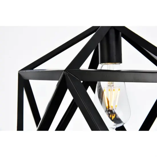 Redmond Collection Pendant D13.0'' H14.6 Lt:1 Black Finish {4}