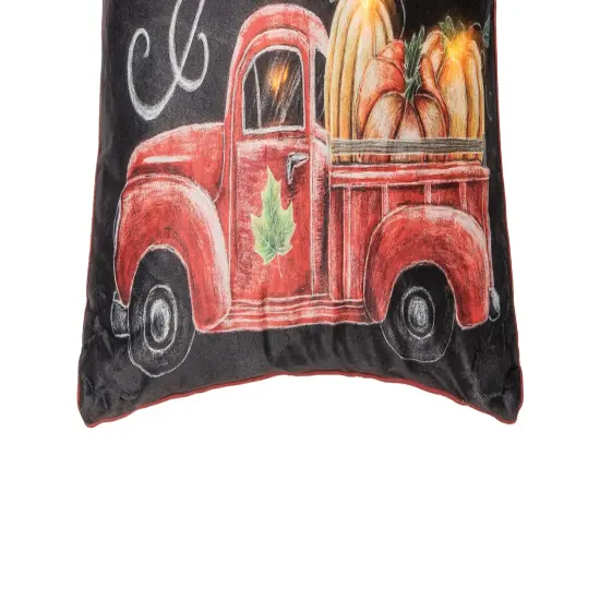 Farmers Market Chalk Light-Up LED Throw Pillow, 18" x 18" {4}