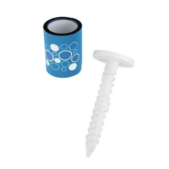 Pool Central 8.25" Blue and White Magnetic Insulated Beverage Coozie with Ground Stake {3}