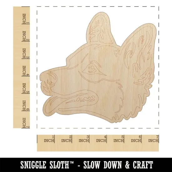 Pembroke Welsh Corgi Head Dog Unfinished Wood Shape Piece Cutout for DIY Craft Projects {1}